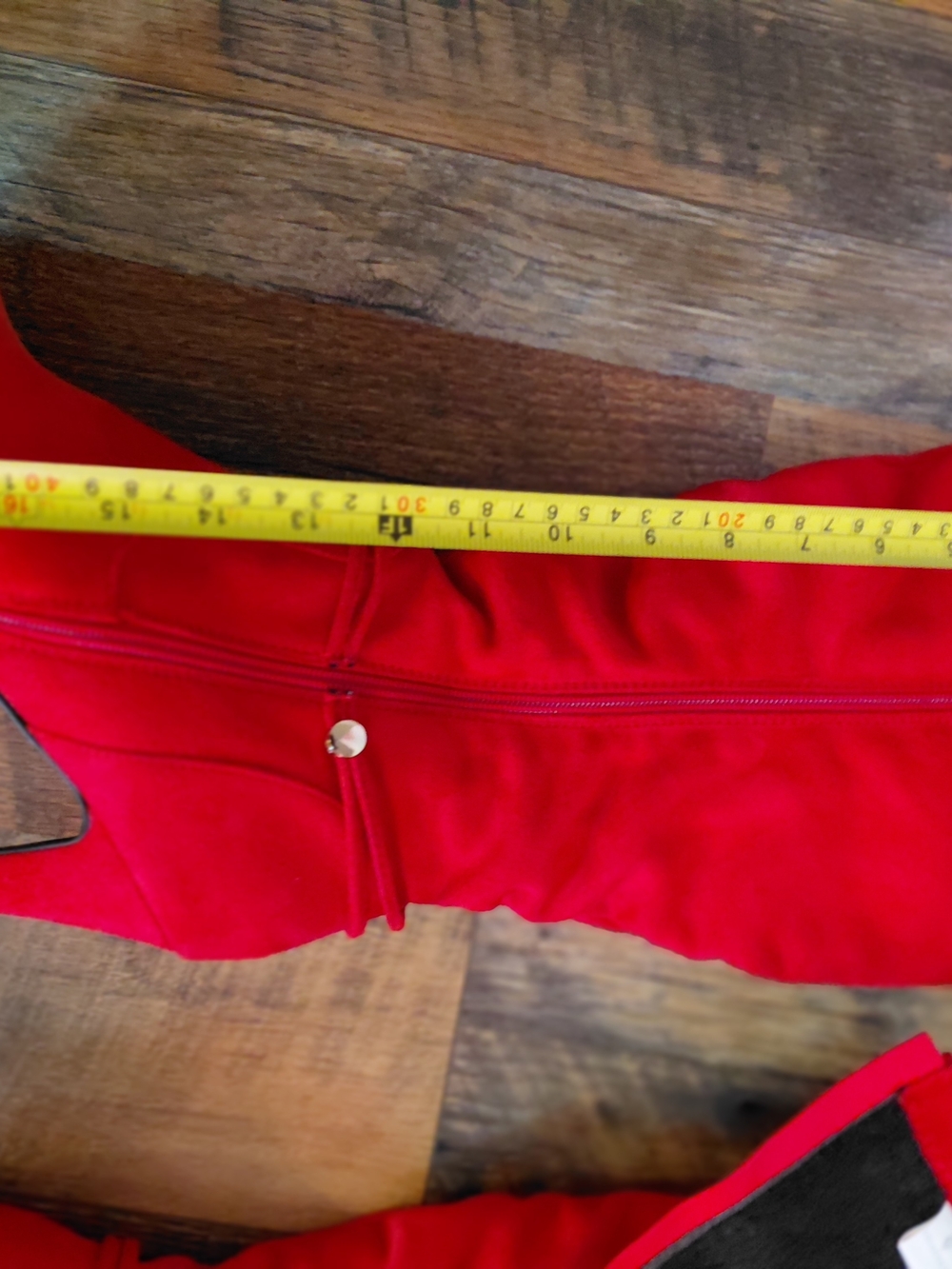 Dream Pairs Red Knee-High Stiletto Boots with Rhinestone Strap - Picture 9 of 9